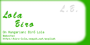 lola biro business card